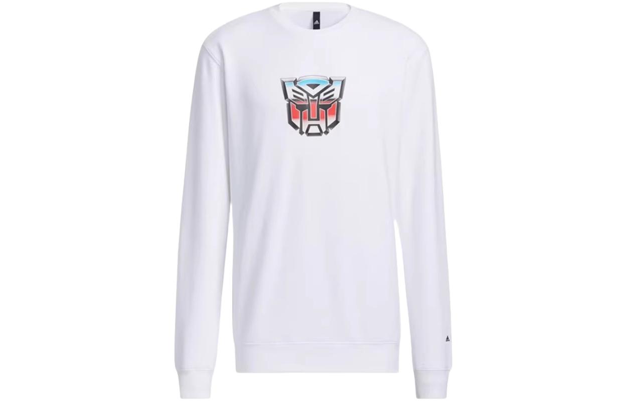 Adidas X TRANSFORMERS Sweatshirts Men's White Crew Neck Moderate Regular