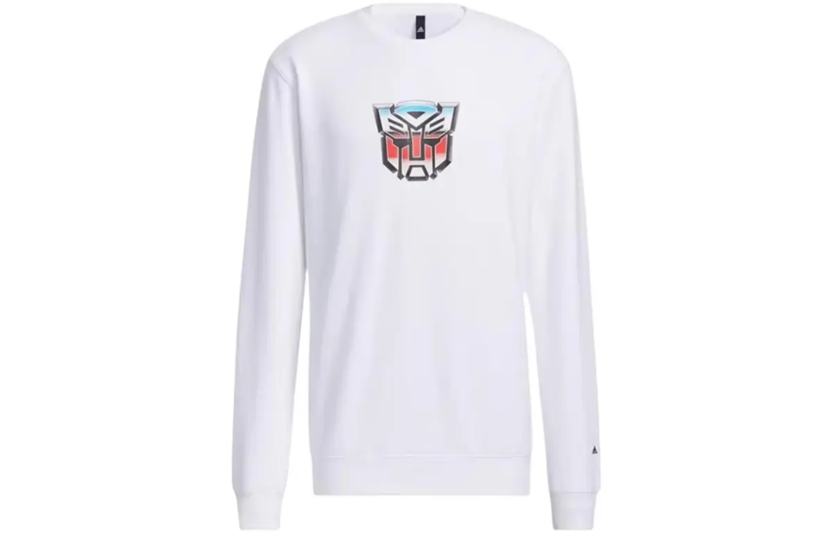 Adidas X TRANSFORMERS Sweatshirts Men's White Crew Neck Moderate Regular
