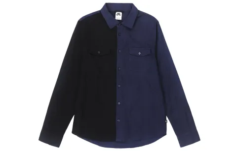 Nike Shirts Men's Navy Blue Lapel Moderate Shirt