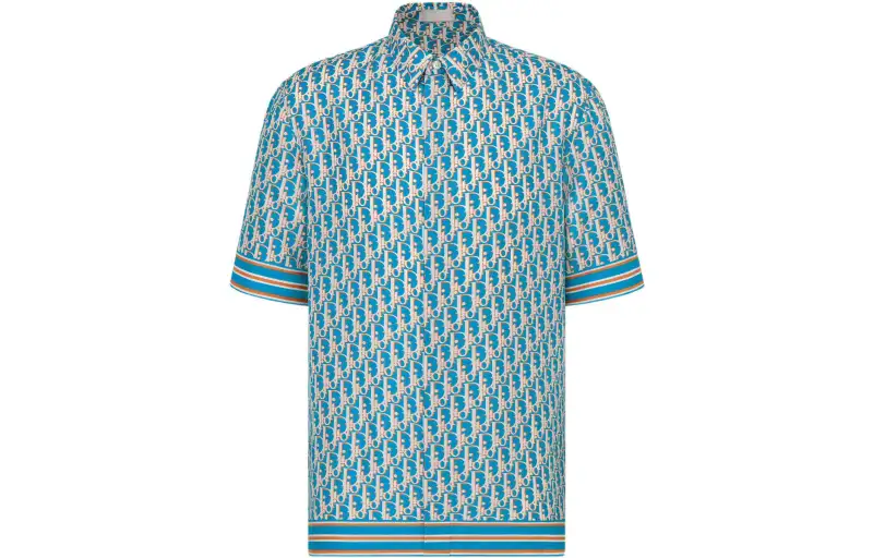 DIOR Quarterly New Products Shirts Men's Blue Lapel Moderate Other