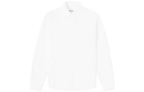 KENZO Shirts Men's White Lapel Moderate Shirt