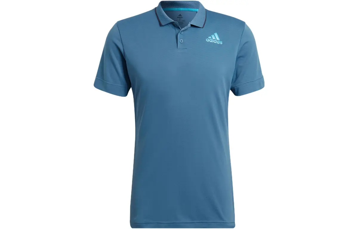 Adidas Polo Shirts Men's Blue Polo Collar Moderate Straight Fit
