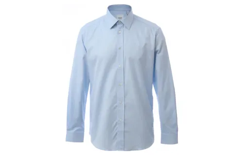 Burberry Shirts Men's Light Blue Lapel Moderate Shirt
