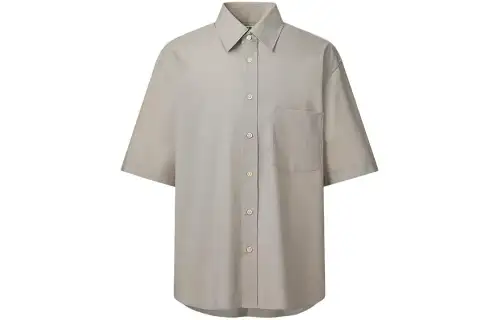 UNIQLO U Collection Shirts Men's Smoke Gray Pointed Collar Moderate Other