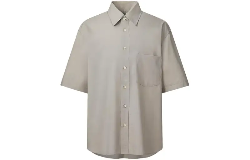 UNIQLO U Collection Shirts Men's Smoke Gray Pointed Collar Moderate Other