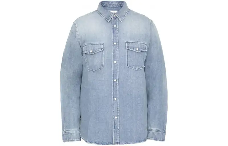 SAINT LAURENT Buttoned Long Sleeved Denim Shirt