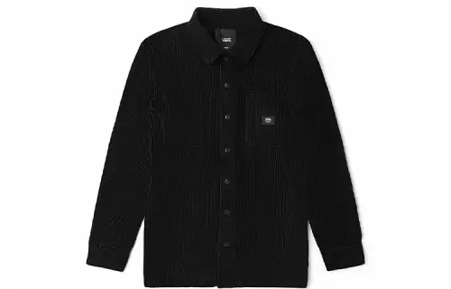 Vans Shirts Men's Black Lapel Moderate Shirt