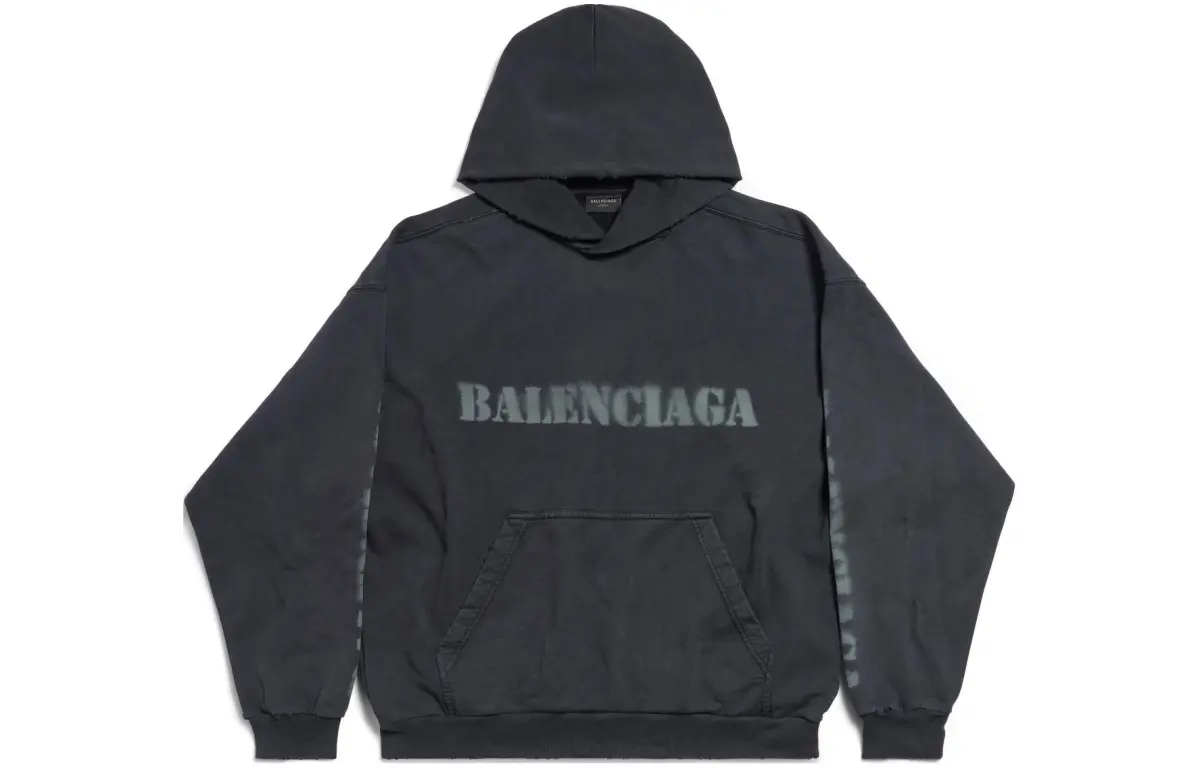 Balenciaga Stencil Molleton Archetype Faded Hoodie