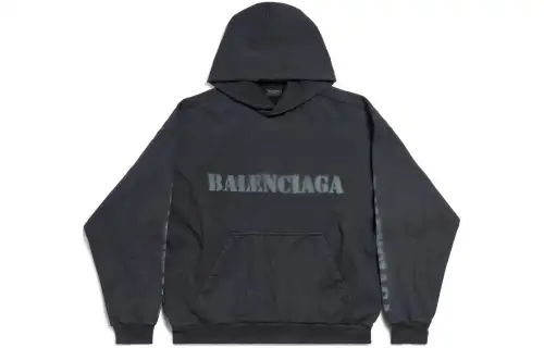 Balenciaga Stencil Molleton Archetype Faded Hoodie