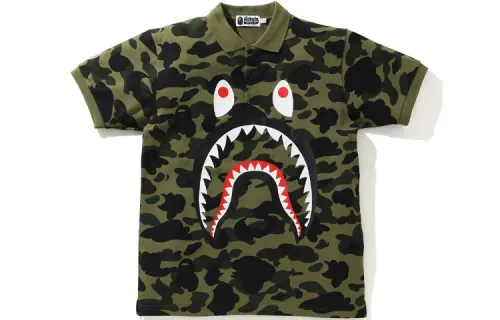 Bape 1st Camo Shark Polo