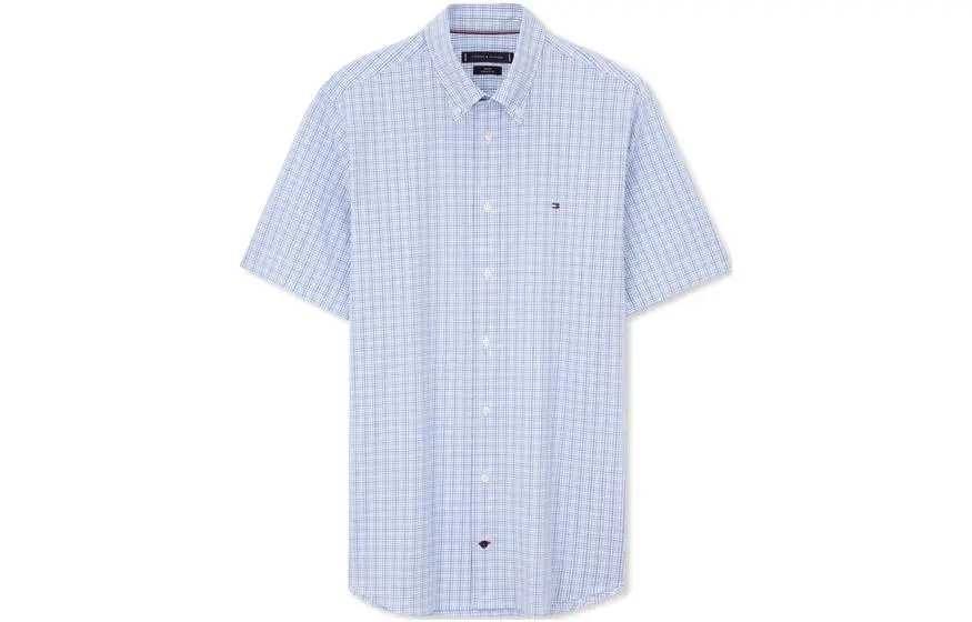 Tommy Hilfiger Shirt Men's Blue White Plaid