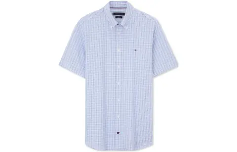 Tommy Hilfiger Shirt Men's Blue White Plaid