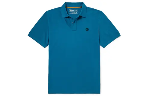 Timberland Polo Shirts Men's Lyon Blue Polo Collar Moderate Straight Fit