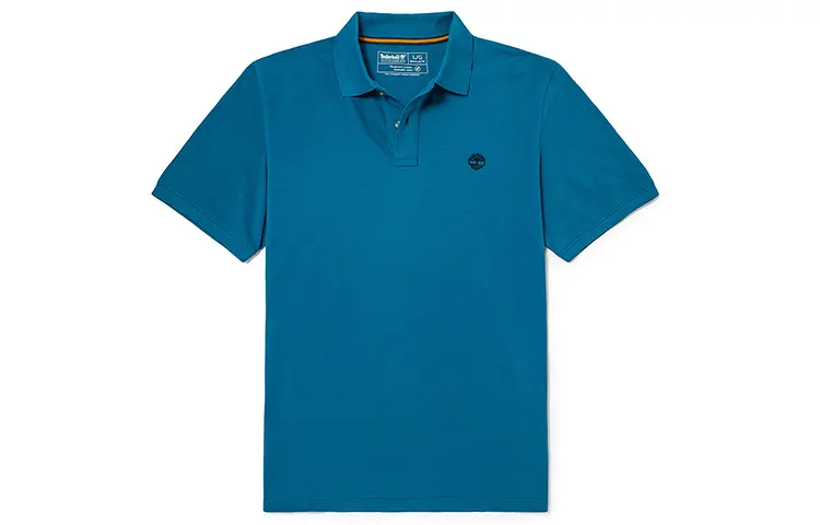 Timberland Polo Shirts Men's Lyon Blue Polo Collar Moderate Straight Fit