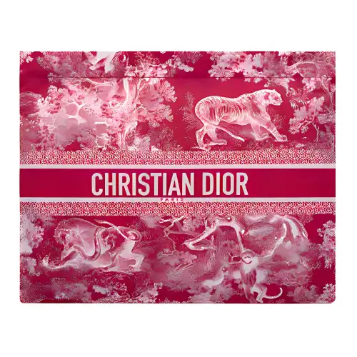 DIOR Travel Canvas Clutch Women's Fuchsia