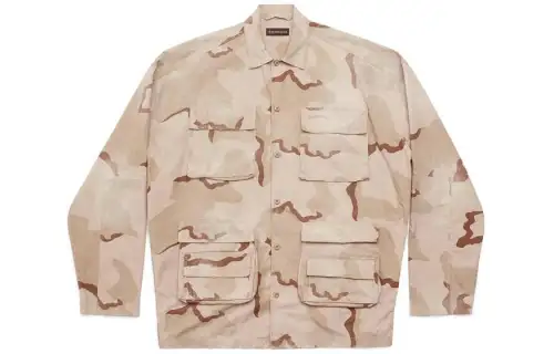 Balenciaga Shirt, Loose Fit Men's Beige