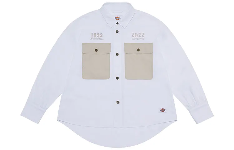 Dickies Shirts Unisex White Moderate Workwear