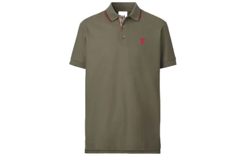 Burberry Monogram Motif Piqué Cotton Polo Shirt