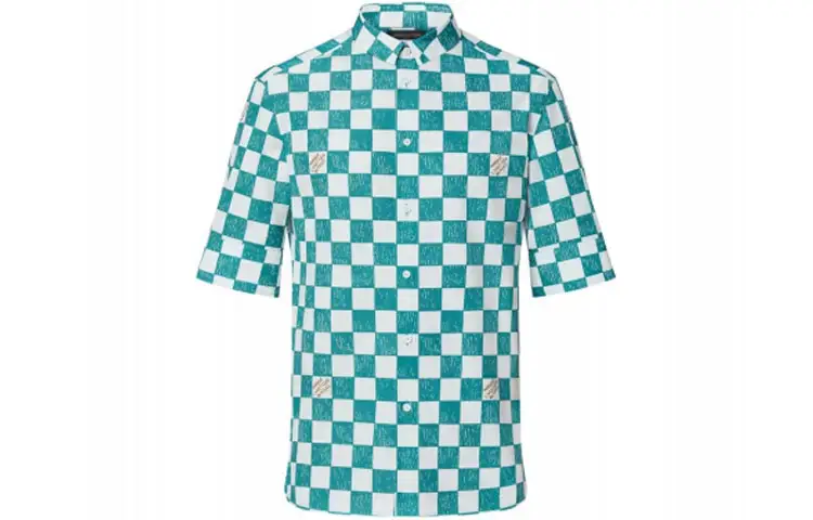 LOUIS VUITTON Shirt Men's Blue White Multicolor