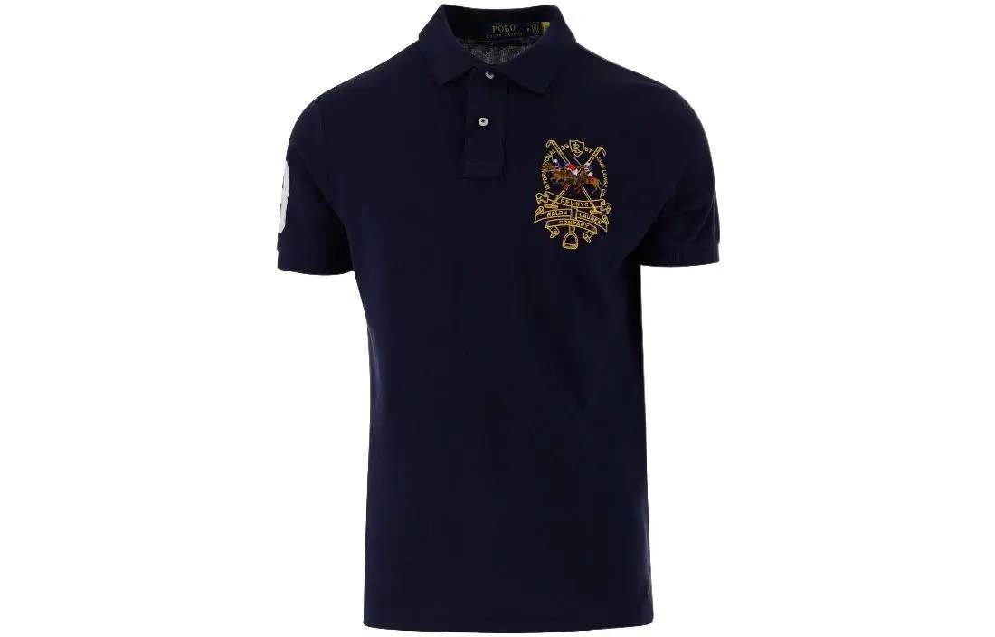Polo Ralph Lauren SS22 Polo Shirt Custom Slim Fit Men's Dark Blue
