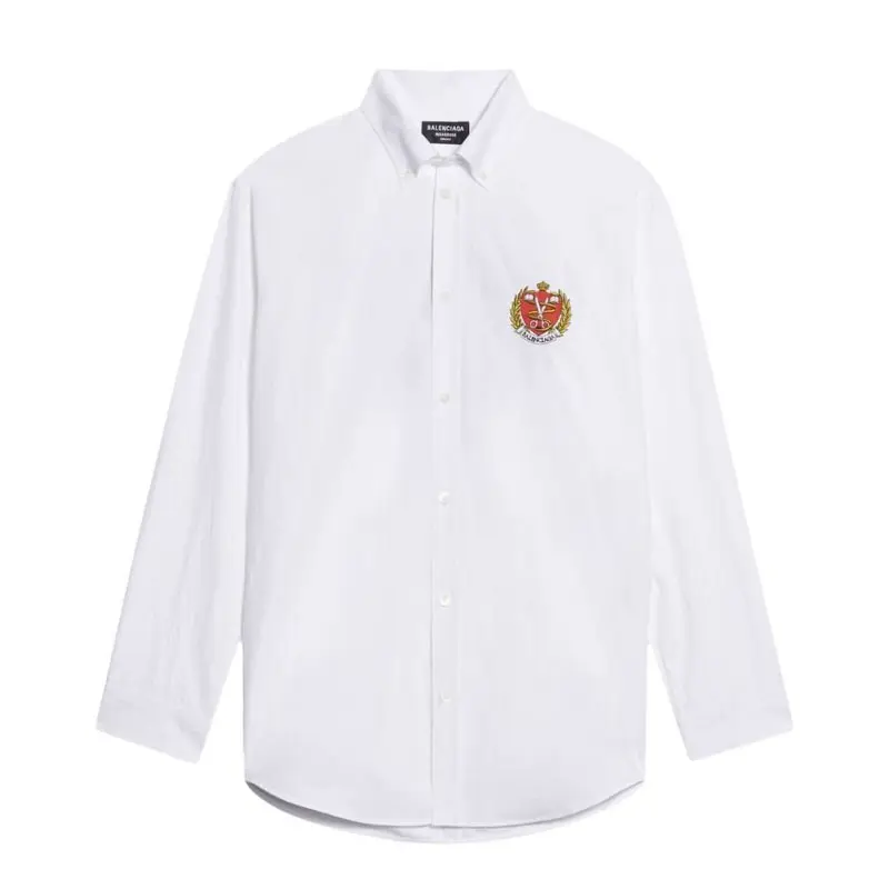 Balenciaga College Large-Fit Button-Down Shirt