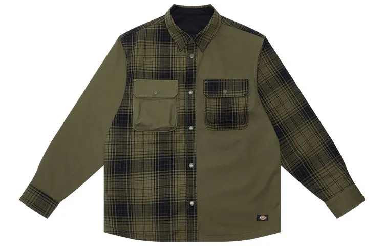 Dickies Shirts Men's Army Green Square Collar Moderate Shirt