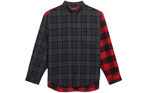 Balenciaga Patchwork Button Down Shirt