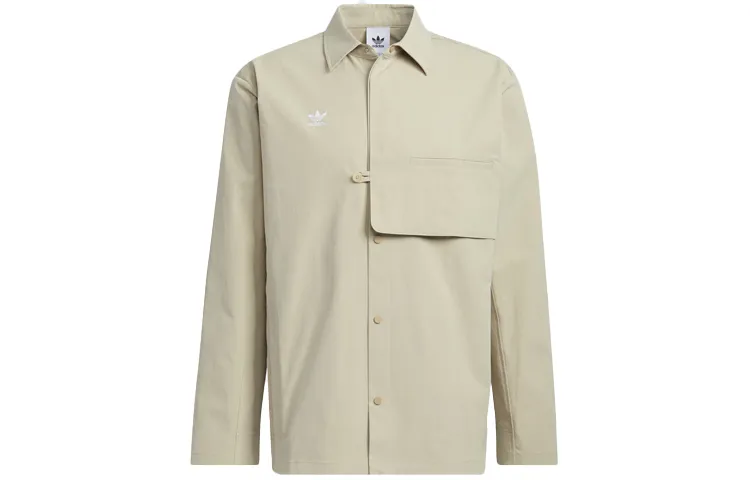 adidas originals CNY Limited Button Sports Long Sleeve Shirt Savanna