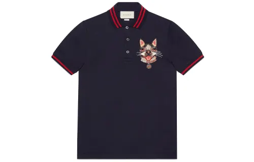 GUCCI Polo Shirt Men's Ink Blue