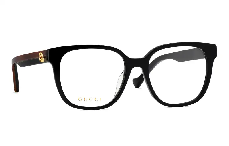 GUCCI Square Eyeglass Frames Women's Black