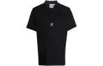 KENZO Polo Shirts Men's Black Polo Collar Moderate Straight Fit