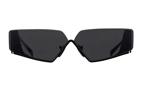 PRADA Alloy Irregular Shape Sunglasses Women's Black