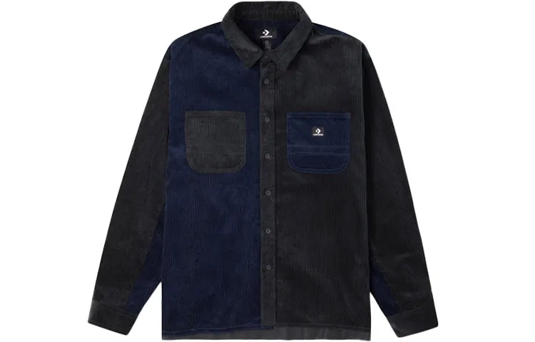 Converse Shirts Men's Dark Gray Lapel Moderate Shirt
