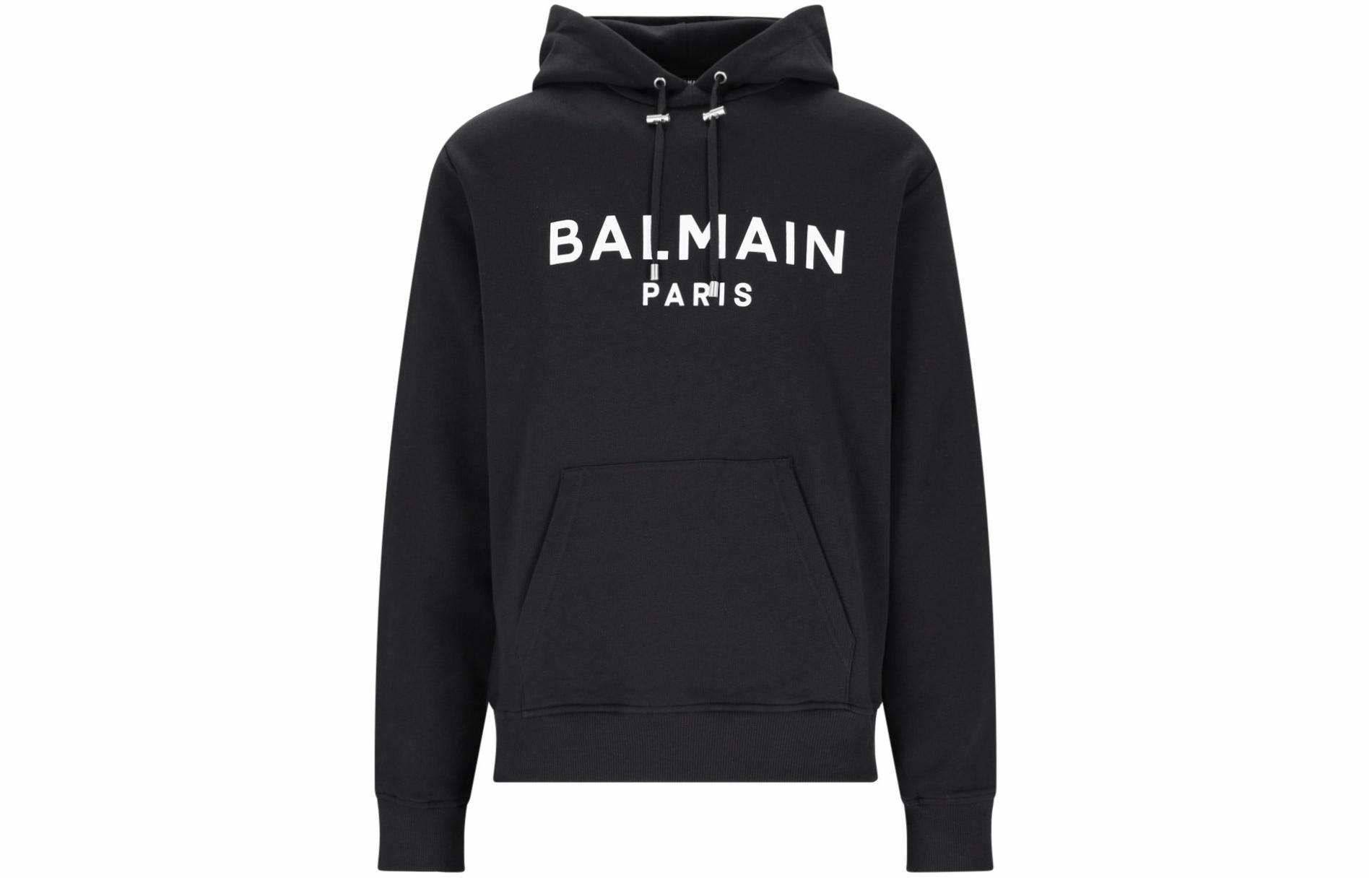 Мужское худи BALMAIN SS24 (черное)