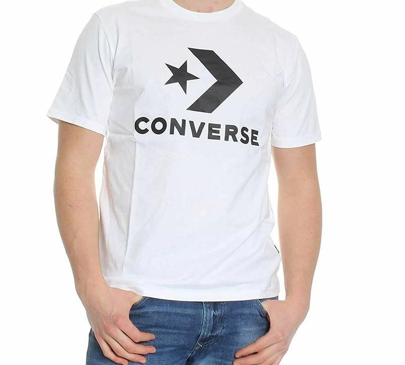 Мужская футболка Converse All Star LogoVT (белая) — фото 3