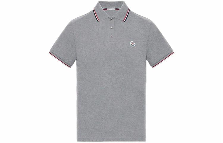 Мужская футболка-поло Moncler 0918A7030084556984 (темно-серая)
