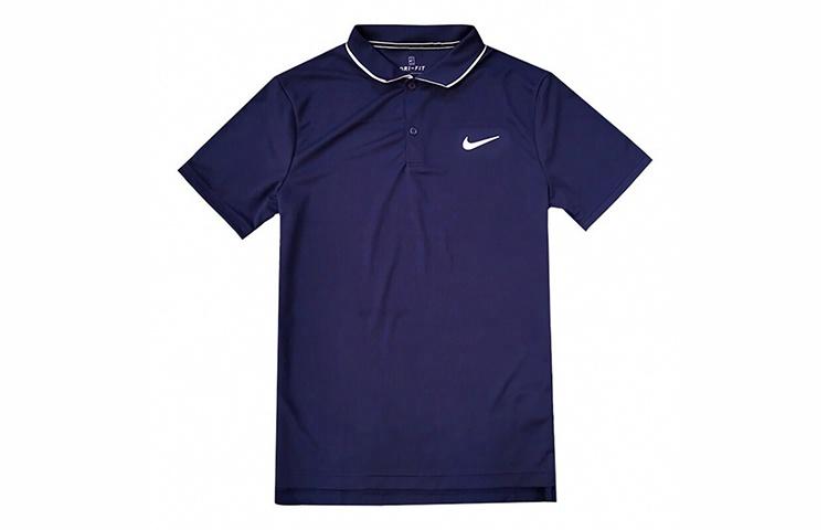 Мужская футболка Nike Polo (синяя) — фото 1