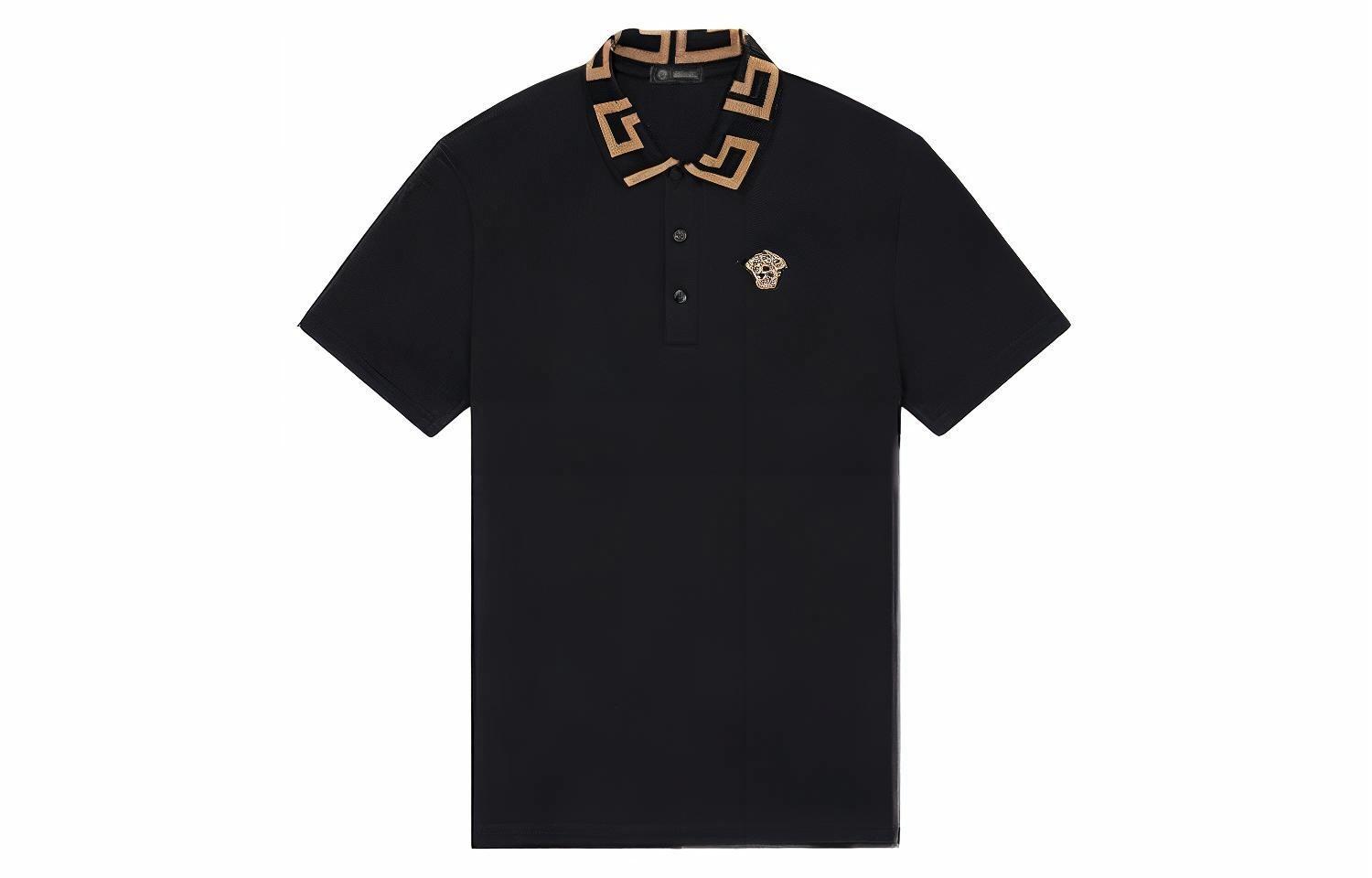 Мужская футболка-поло Versace VERSACE Polo (черная)