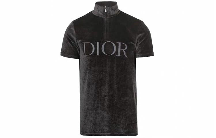 Мужская футболка поло Dior Polo (черная)