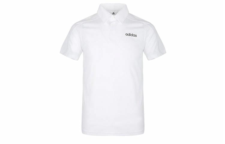 Мужская футболка-поло adidas Polo (белая) — фото 1