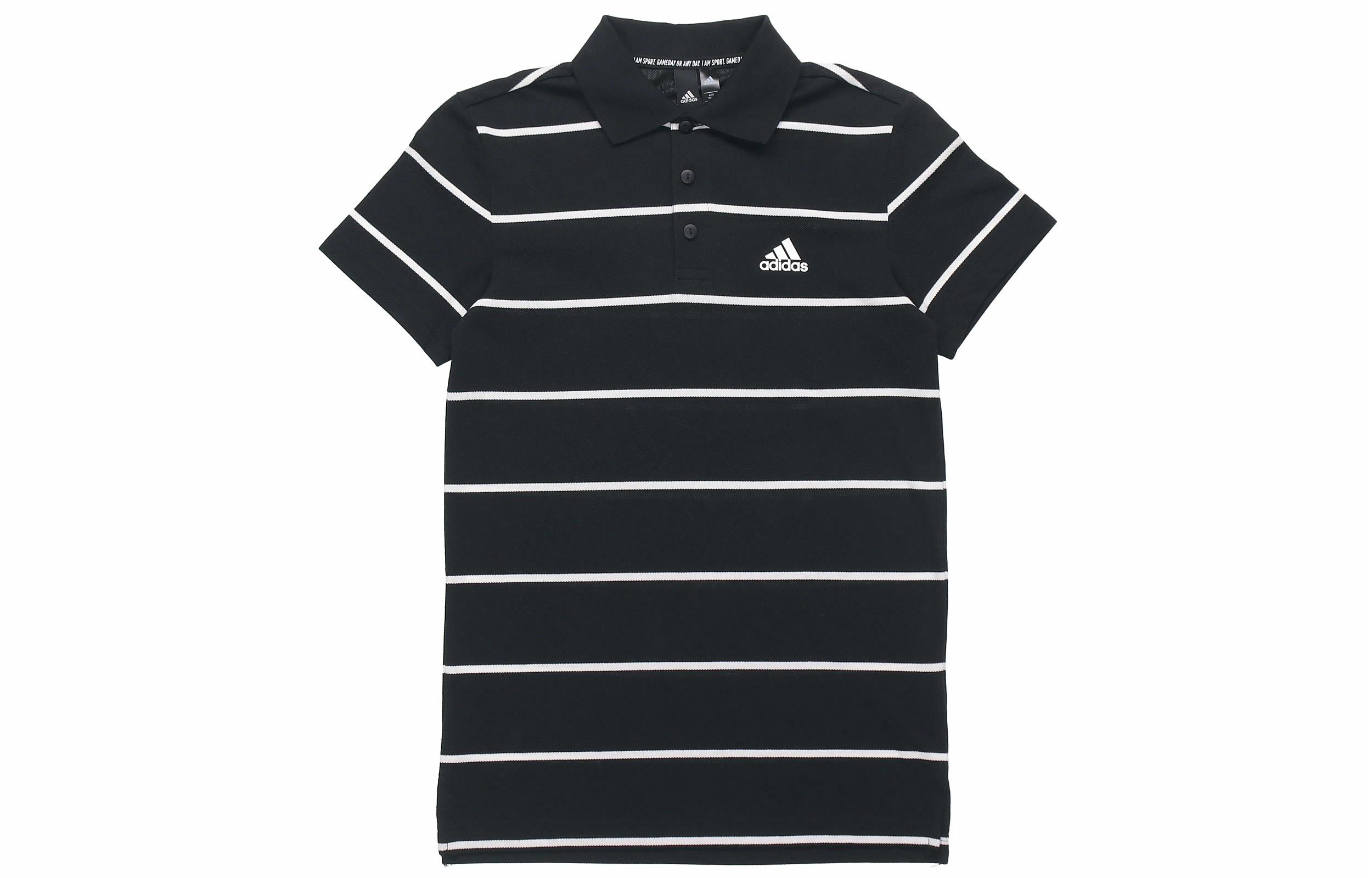 Мужская футболка adidas YARN DYE Polo (черный) — фото 1