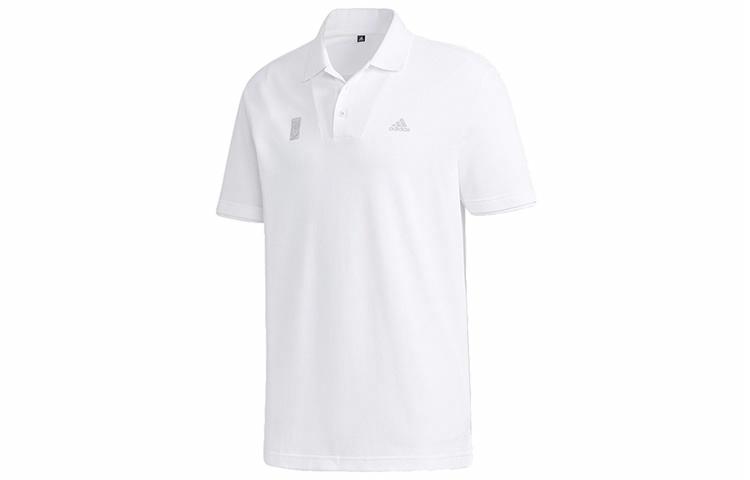 Мужская футболка-поло adidas WJ POLO (белая) — фото 1