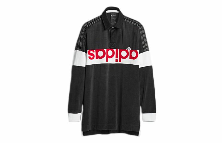Мужская футболка adidas originals x alexander wang Disjoin Polo (разноцветная в полоску) — фото 1