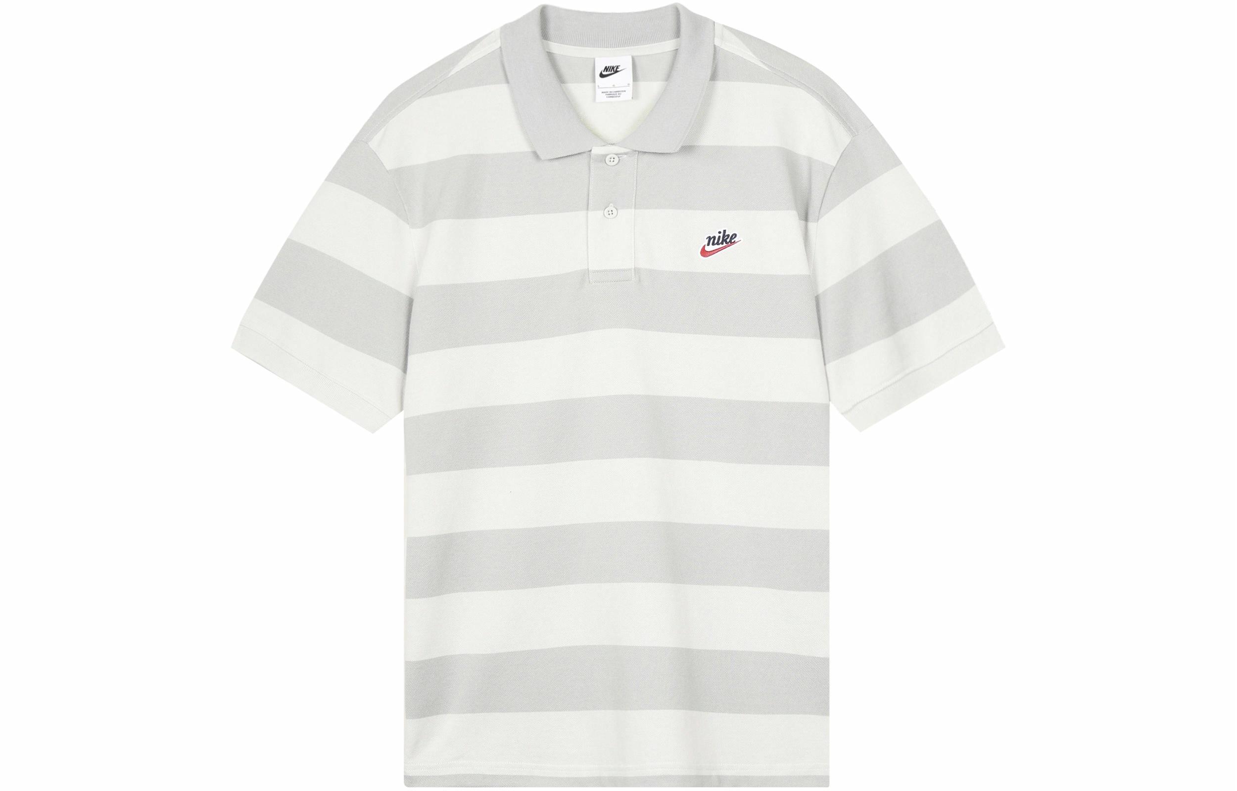 Мужские футболка Nike Heritage Polo (серо-желтая) — фото 1