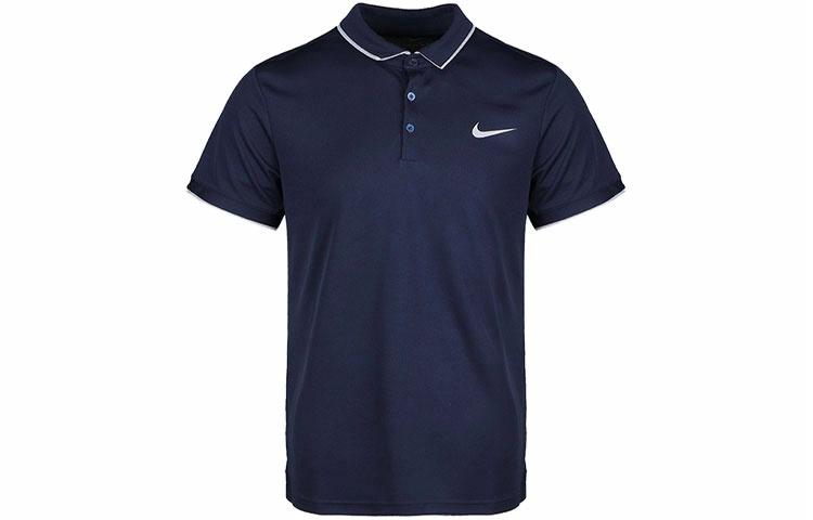 Мужская футболка Nike Polo (темно-синяя) — фото 1