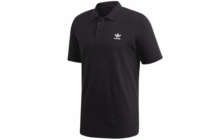 Мужская футболка поло adidas originals (черная) — фото 1