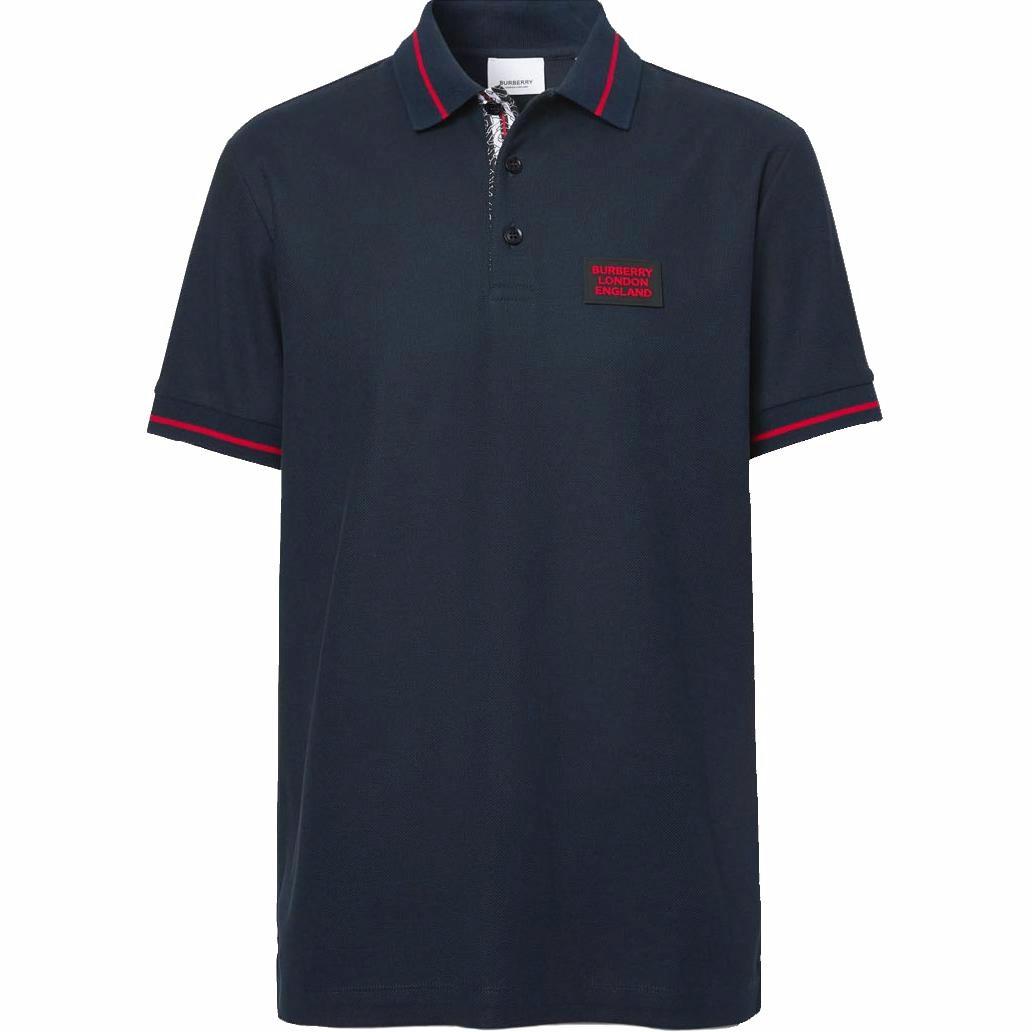Мужская футболка Burberry Burberry polo (темно-синяя)