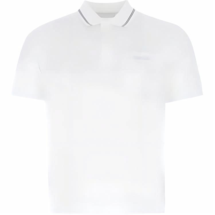 Мужская футболка-поло Prada PRADA SS21 polo (белая)