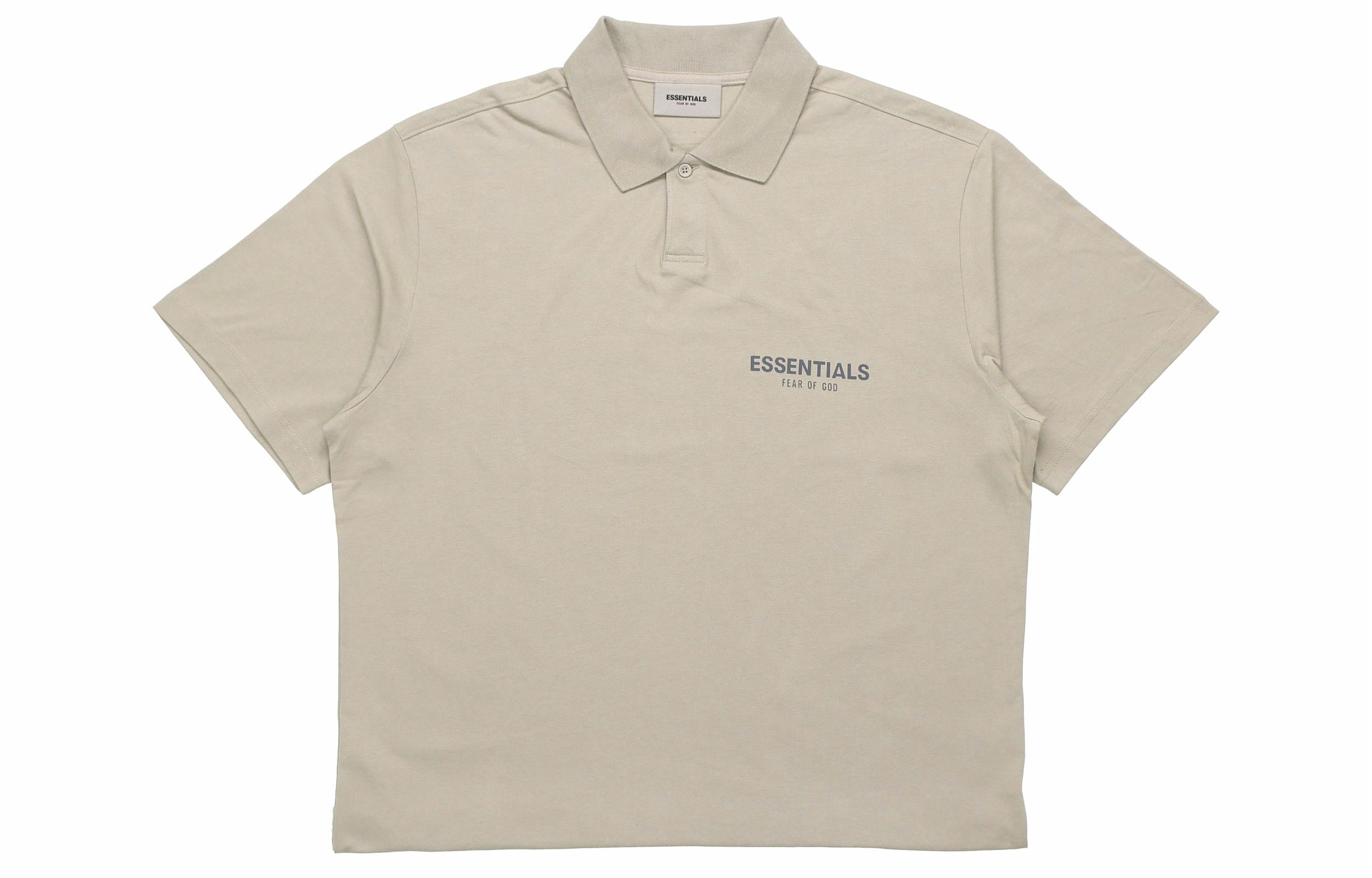 Унисекс поло Fear of God Essentials FW20 Polo Shirt Olive LogoPolo (оливковое) — фото 1