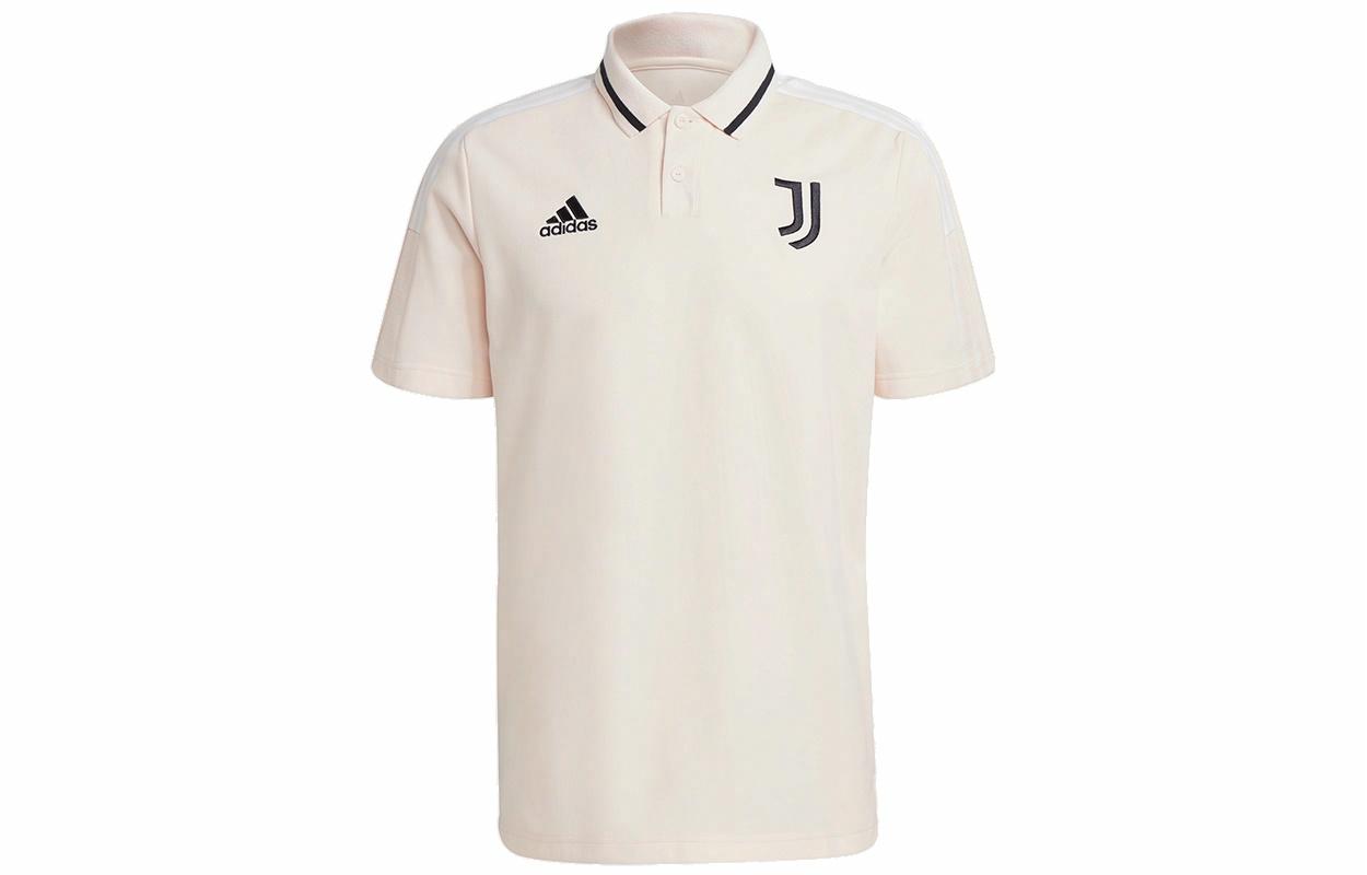 Мужская футболка-поло adidas Juve Polo (розовая) — фото 1